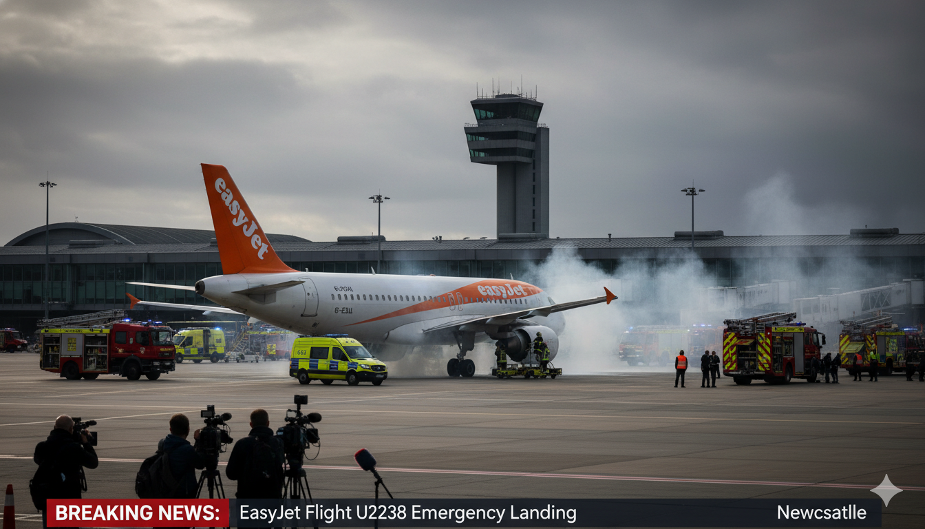 EasyJet Flight U2238 Emergency Landing Newcastle